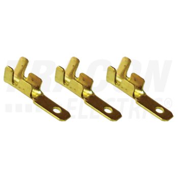   Szigeteletlen rátolható csatlakozó csap, sárgaréz 2,8×0,5mm, 0,5-1mm2