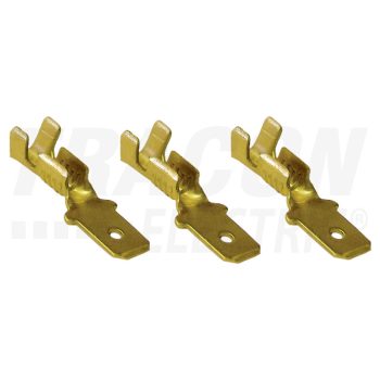   Szigeteletlen rátolható csatlakozó csap, sárgaréz 6,3×0,8mm, 0,75-1,5mm2
