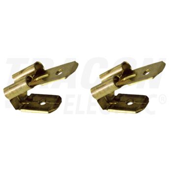   Szigeteletlen rátolható csatlakozó csap+hüvely, sárgaréz 6,3×0,8mm, 1-2,5mm2