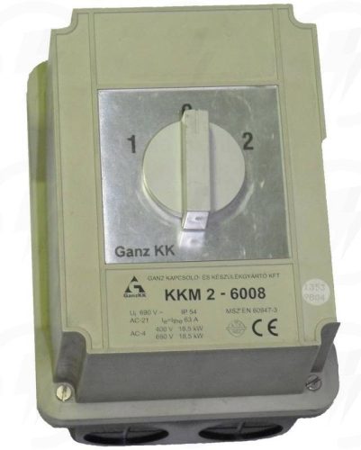 KKM2-63-6006 átkapcsoló 1-0-2 állású 63A 3p tokozott IP65