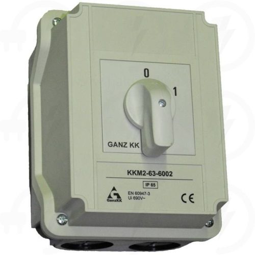 KKM3-100-6002 ki-be kapcsoló 0-1 állású 100A 3p tokozott IP65